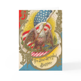 Vintage Patriotic Star Spangled Banner Card Vintage Patriotic Star Spangled Banner Card