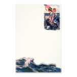 Vintage Patriotic Swimmers Stationery