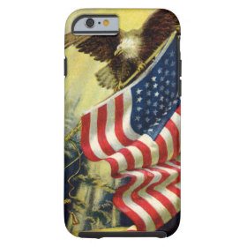 Vintage Patriotism, Patriotic Eagle American Flag Tough iPhone 6 Case