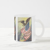 Vintage Patriotism, Patriotic Eagle American Flag Coffee Mug