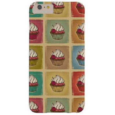 Vintage pattern made of cupcakes barely there iPhone 6 plus case