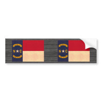 Vintage Pattern North Carolinian Flag Bumper Stickers