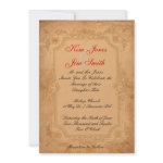 vintage pattern wedding invitations