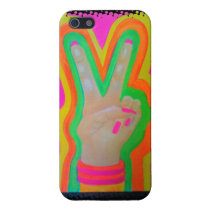 Vintage Peace Sign iphone case hot colors iPhone 5 Case