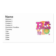 Vintage Peace T-shirts and Gifts Business Card