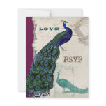 Vintage Peacock 5 - Formal Wedding Invitation