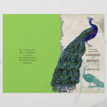 Vintage Peacock 5 - Formal Wedding Program Flyer Design