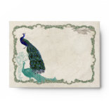 Vintage Peacock 5 - Matching Wedding A6 Envelopes