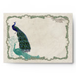 Vintage Peacock 5 - Matching Wedding A7 Envelopes