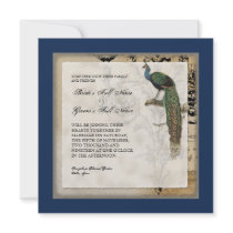 Vintage Peacock 6 - Wedding Invitation