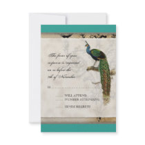 Vintage Peacock 6 - Wedding Invitation