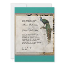 Vintage Peacock 6 - Wedding Invitation