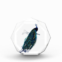 Vintage Peacock Acrylic Award