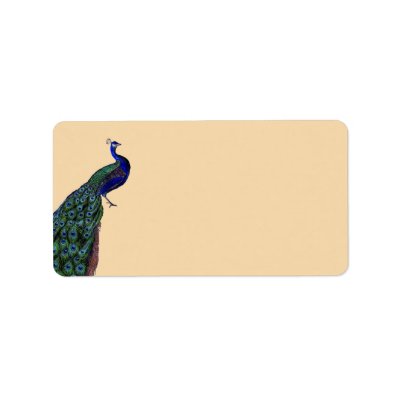 Vintage Peacock Address Labels
