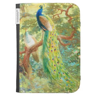 Vintage Peacock Art Kindle Case