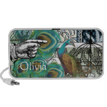 Vintage Peacock Art Nouveau Bird Cage Iphone Speaker