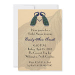 Vintage Peacock Bridal Shower Invitations zazzle_invitation