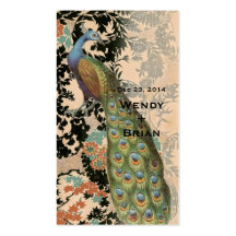 Vintage Peacock Business Card Templates