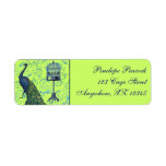 Vintage Peacock & Cage Custom Return Address Label