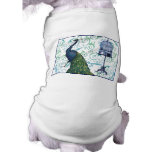 Vintage Peacock &amp; Cage Dog T-shirt