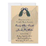 Vintage Peacock Couple's Shower Invitations zazzle_invitation