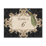 Vintage Peacock & Etchings, Table Number Card postcards