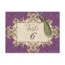 Vintage Peacock & Etchings, Table Number Card Post Cards