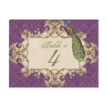 Vintage Peacock & Etchings, Table Number Card Post Cards