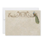 Vintage Peacock &amp; Etchings Thank You Note Cards Custom Invitation