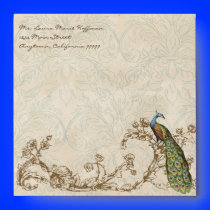 Vintage Peacock & Etchings, Wedding Envelopes
