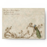 Vintage Peacock & Etchings, Wedding Envelopes