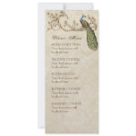 Vintage Peacock & Etchings Wedding Invitation