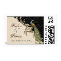 Vintage Peacock & Etchings - Wedding Postage