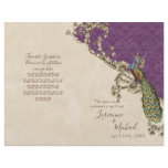 Vintage Peacock & Etchings Wedding Program flyers
