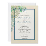 Vintage Peacock, Feathers n Etchings - Invitation