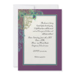 peacock feathers and etchings bridal shower invites