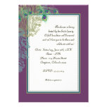 Vintage Peacock, Feathers n Etchings - Invitation