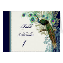 Vintage Peacock, Feathers n Etchings - Invitation Card