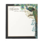 Vintage Peacock, Feathers n Etchings Swirl Antique Scratch Pads