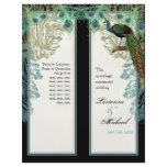 Vintage Peacock, Feathers - Wedding Program flyers