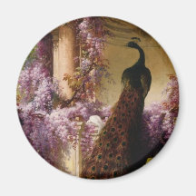 Vintage Peacock Magnet