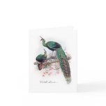 Vintage Peacock Notecard