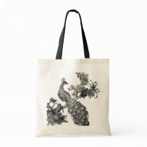 Vintage Peacock on Branch T-shirts and Gifts bags
