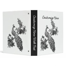 Vintage Peacock on Branch T-shirts and Gifts Vinyl Binder