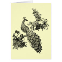 Vintage Peacock on Branch T-shirts and Gifts cards