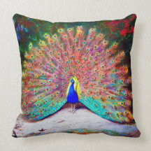 Vintage Peacock Painting Pillows