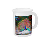Vintage Peacock Painting Pitcher