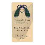Vintage Peacock Personalized Wine Labels zazzle_label