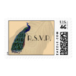 Vintage Peacock R.S.V.P. Postage zazzle_stamp