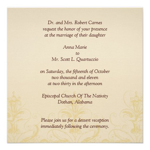 Vintage Peacock Square Wedding Invitations Linen
